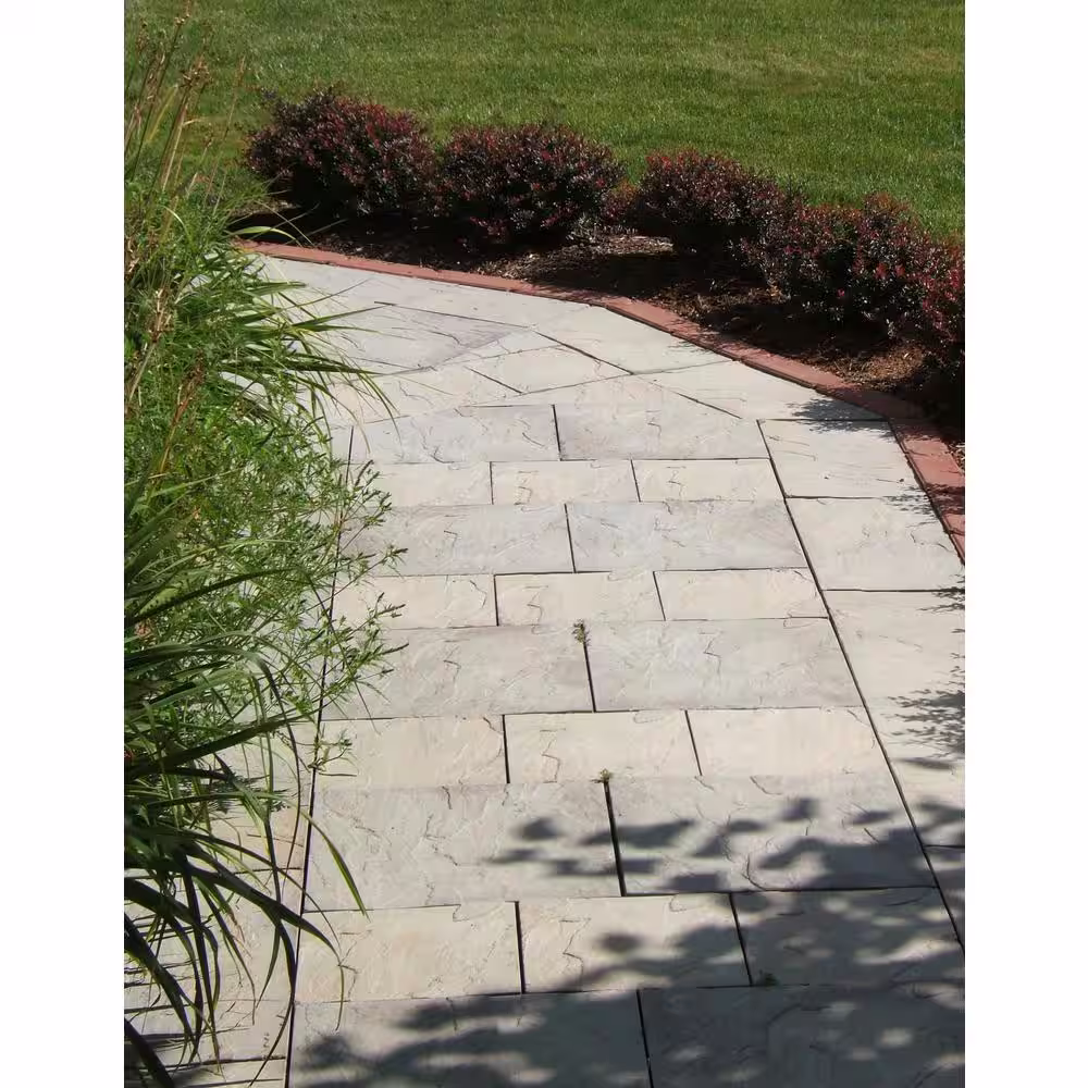 Nantucket Pavers Patio-on-a-Pallet 10 ft. x 10 ft. Concrete Gray Variegated Basket Weave Yorkstone Paver (37 Pieces/100 Sq. Ft.)