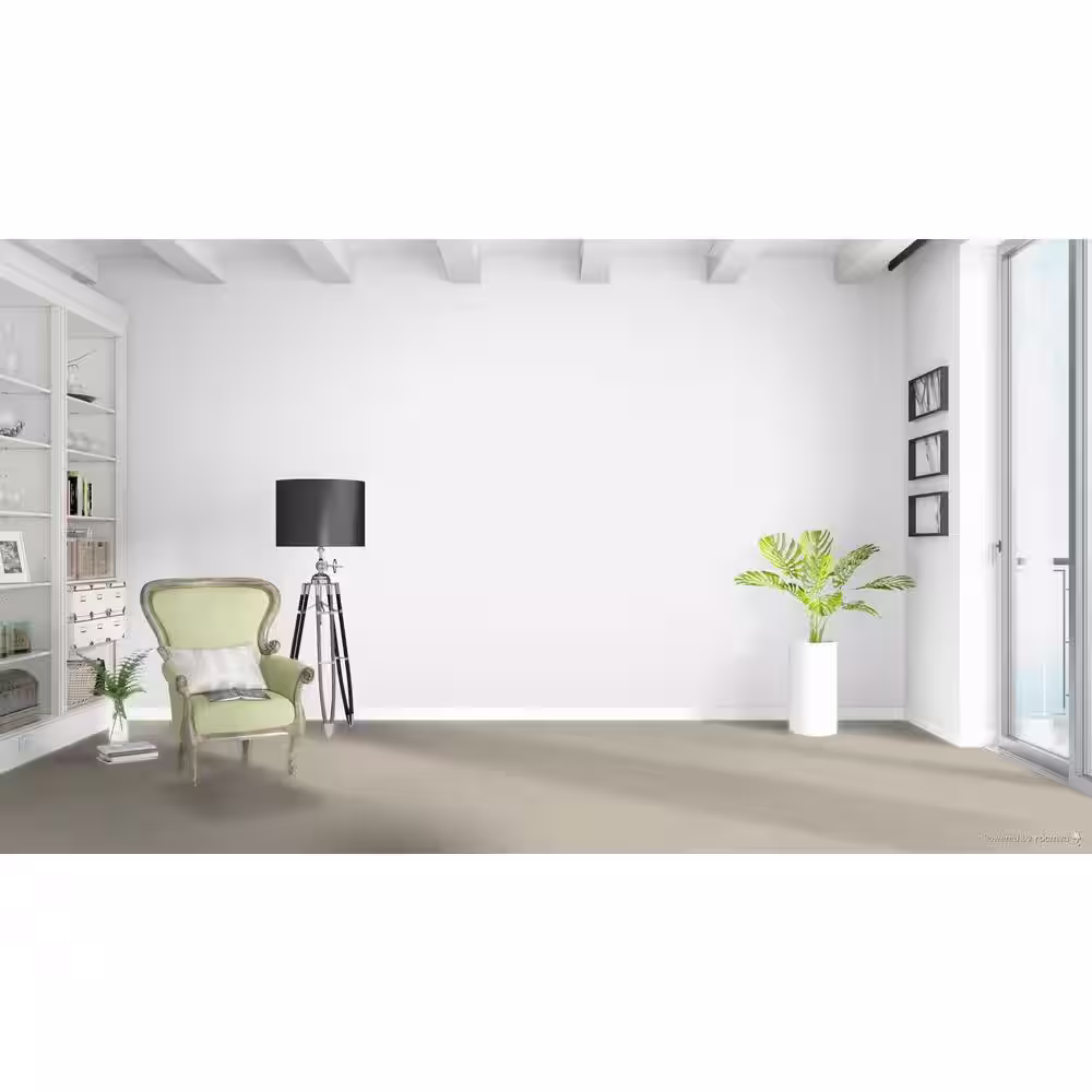 Home Decorators Collection Moonlight  - Halo - Beige 32 oz. SD Polyester Texture Installed Carpet