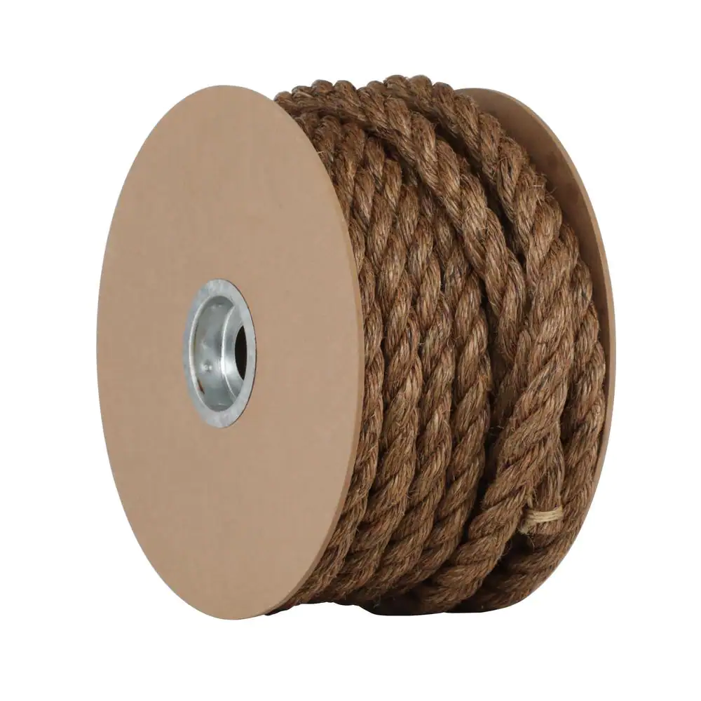 Everbilt 1 in. x 75 ft. Manila Twist Rope, Natural