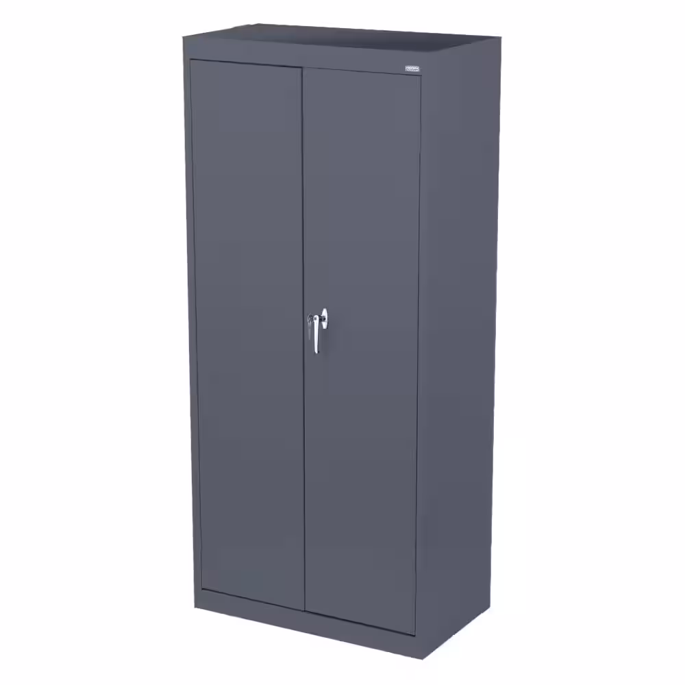 Sandusky Classic Series Steel Combination Cabinet with Adjustable Shelves in Charcoal (72 in. H x 36 in. W x 18 in. D)