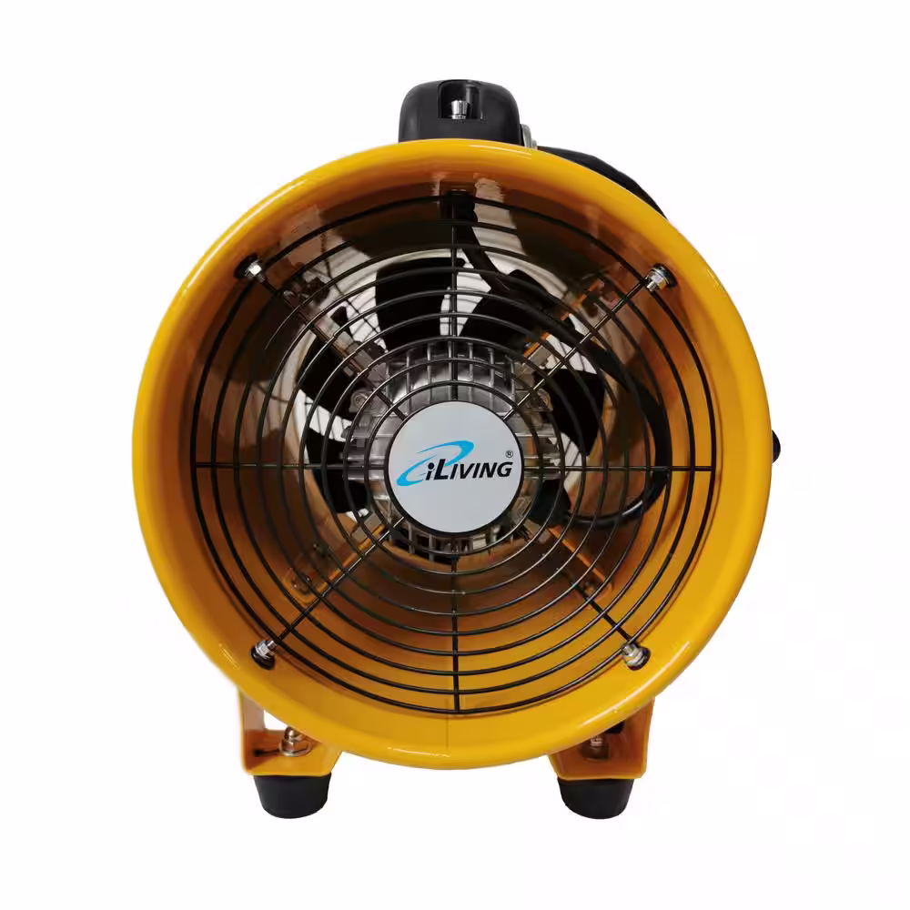 iLIVING 10 in. Utility Blower Exhaust Warehouse Ventilator Floor Fan, 350-Watt, 3450RPM