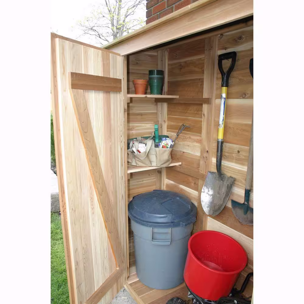 Outdoor Living Today 6 ft. W x 3 ft. D Cedar Wood Garden Chalet Shed with Double Doors (18 sq. ft.)