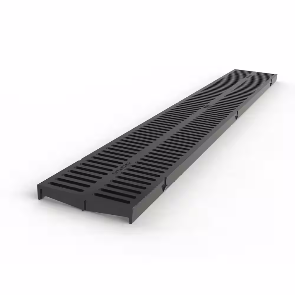 U.S. TRENCH DRAIN Compact Series Black Replacement Grate to suit 5.4 in. W x 3.2 in. D x 39.4 in. L Trench and Channel Drain