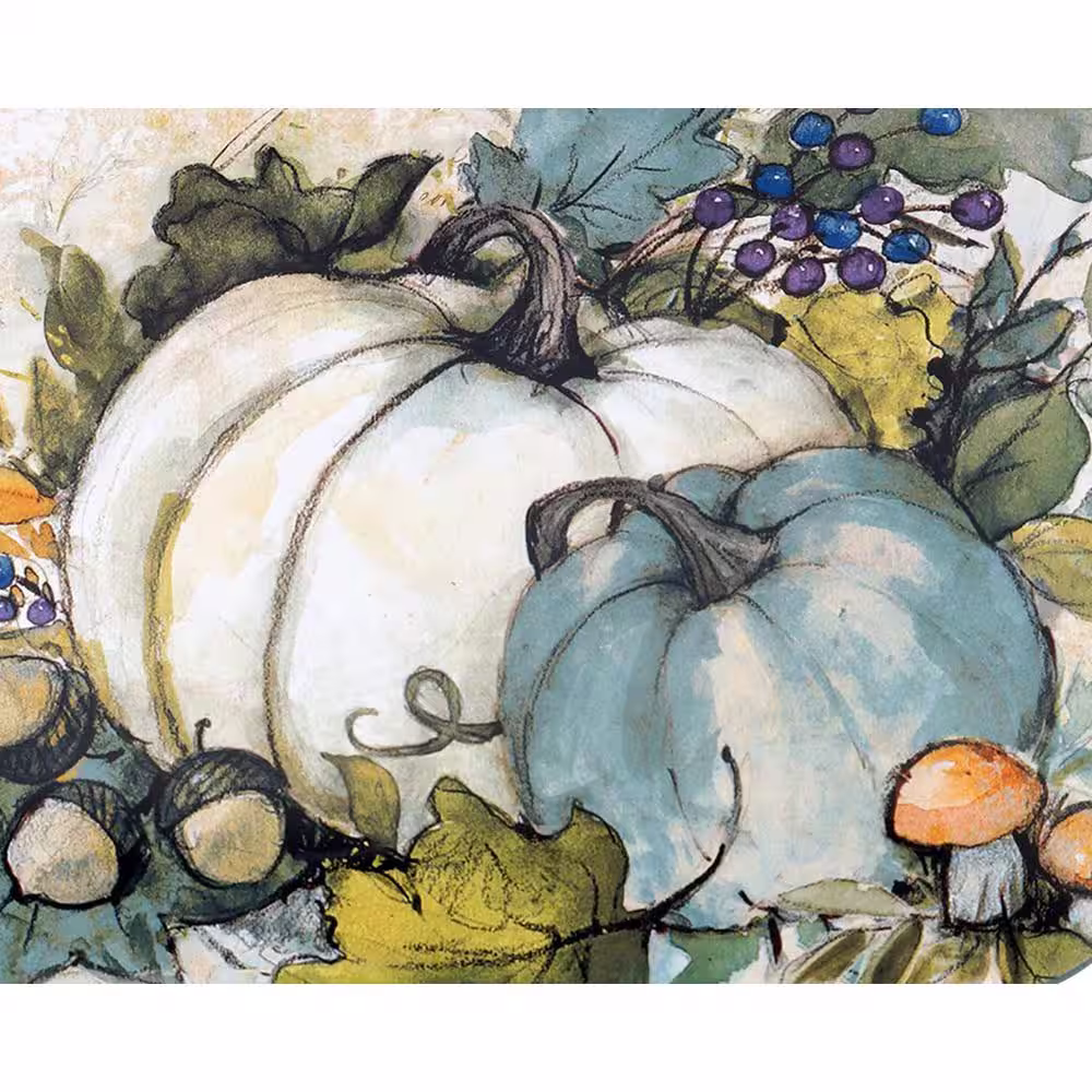 Certified International Harvest Gatherings Multicolored Earthenware 14 in. Rectangular Platter