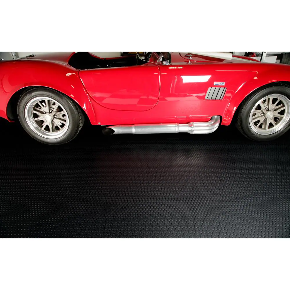 G-Floor Small Coin 10 ft. x 24 ft. Midnight Black Commercial Grade Vinyl Garage Flooring Cover and Protector