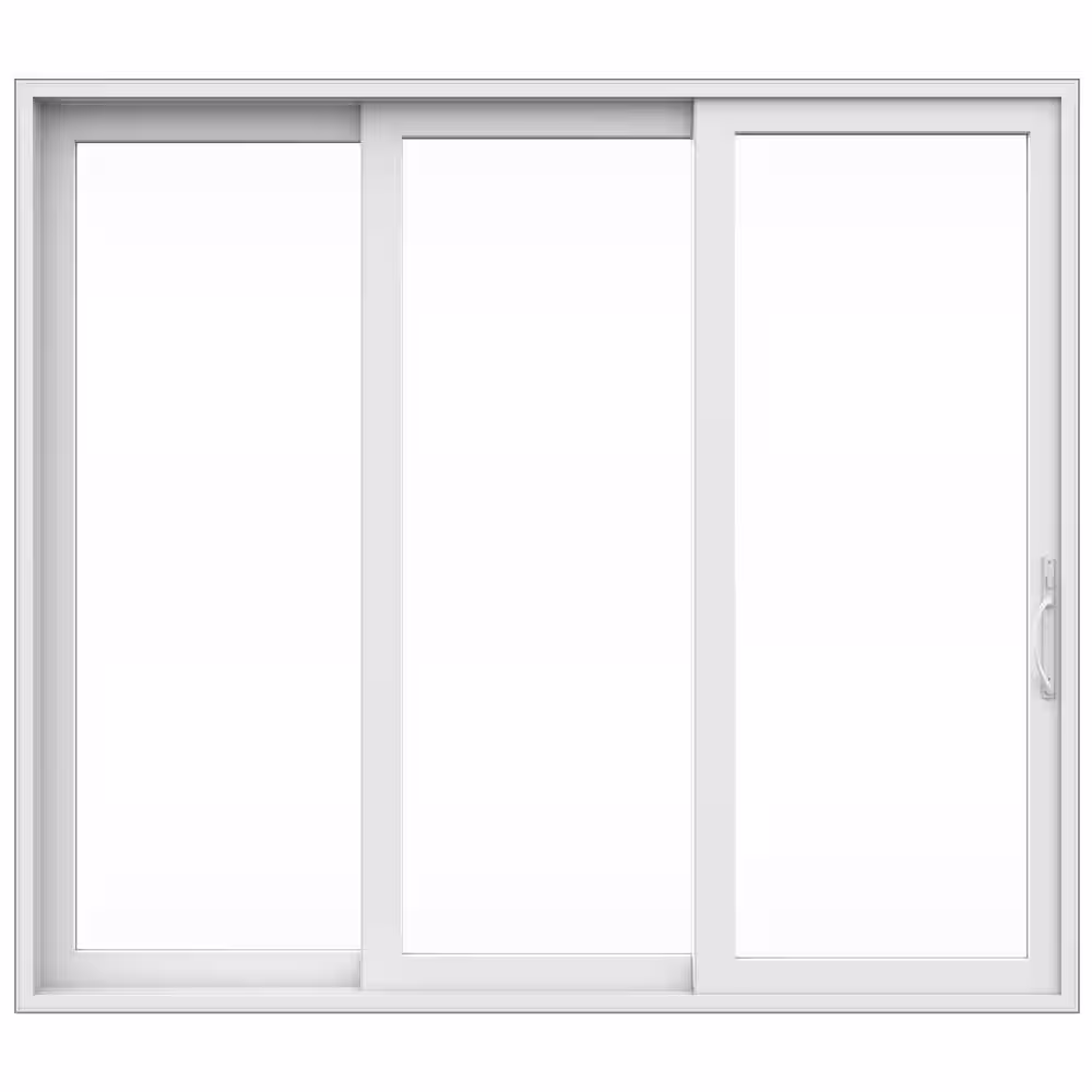 JELD-WEN V4500 Multi-Slide 105 in. x 108 in. Left-Hand Low-E White Vinyl 3-Panel Prehung Patio Door