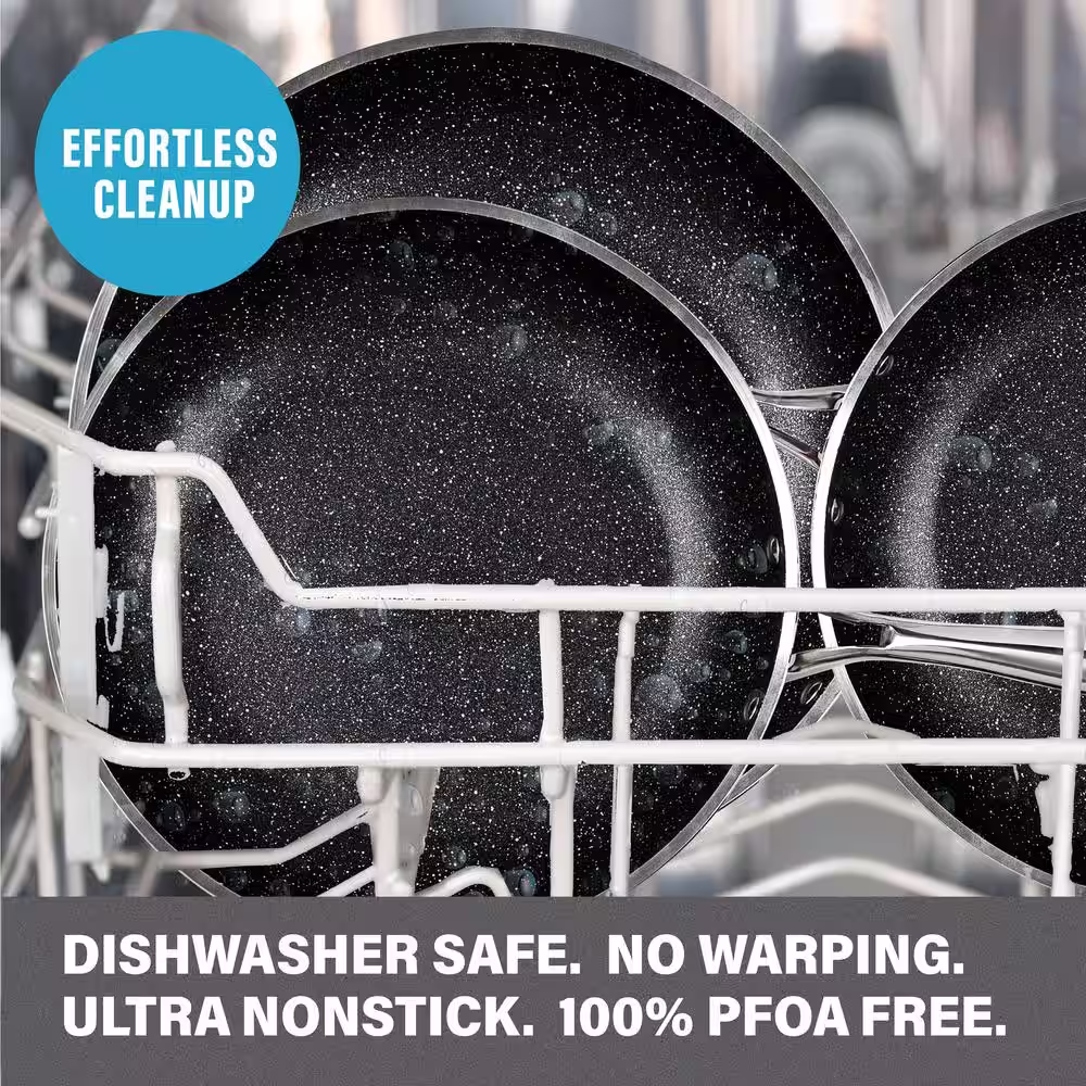 GRANITESTONE 20-Piece Aluminum Ultra-Durable Non-Stick Diamond Infused Cookware and Bakeware Set in Red