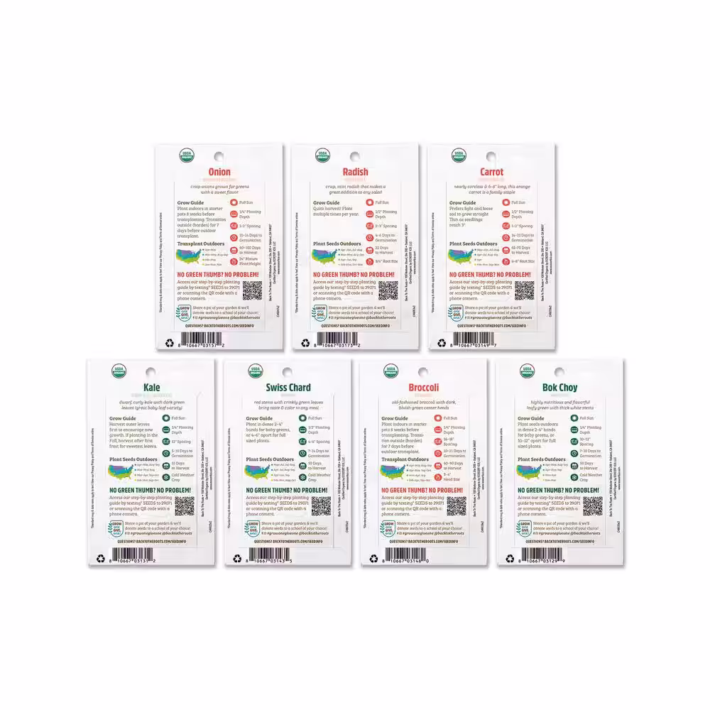 Back to the Roots Organic Winter Veggies Seeds (7-Pack)