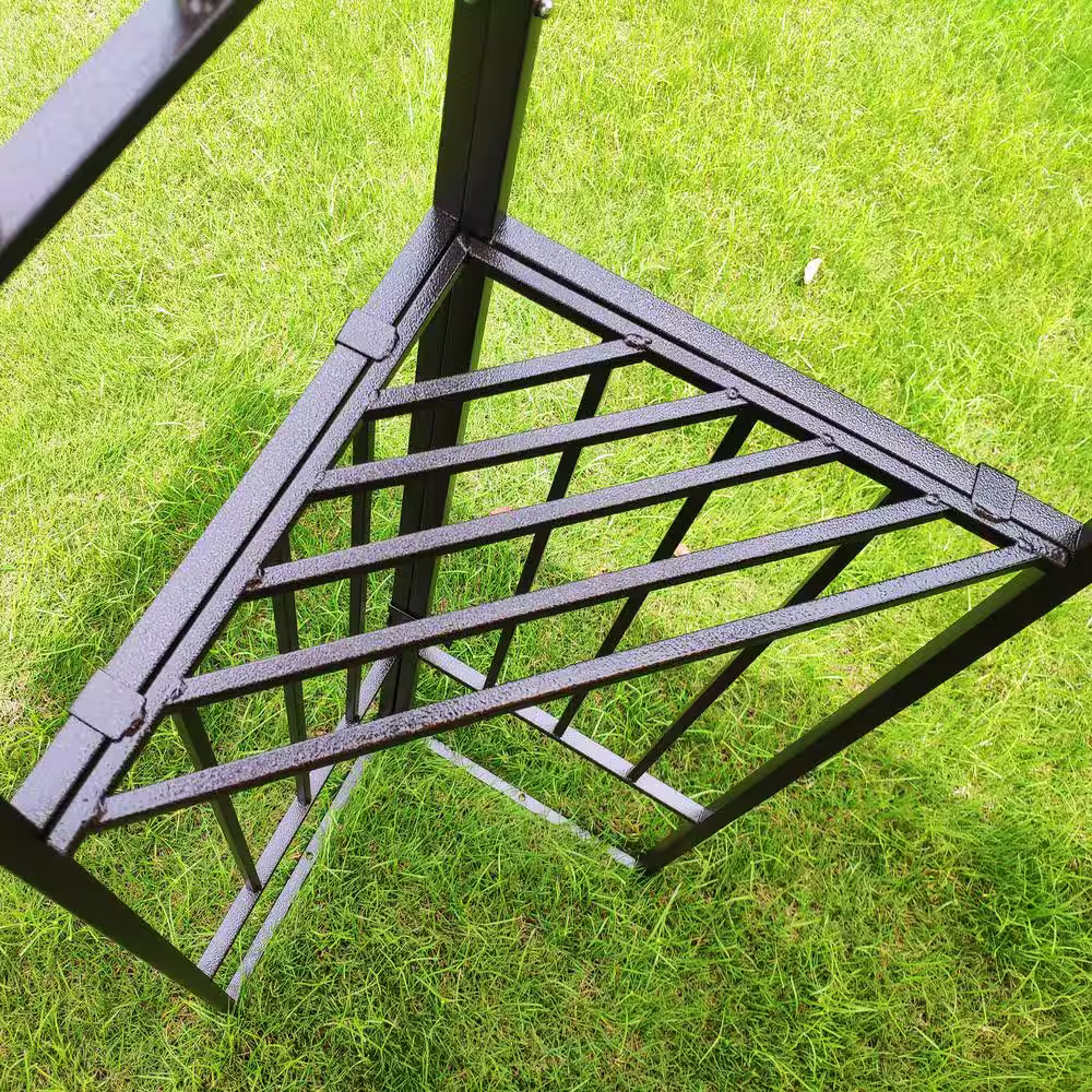 None Patio 10 ft. x 10 ft. Beige Garden Canopy Gazebo with With Ventilated Double Roof And Mosquito Net