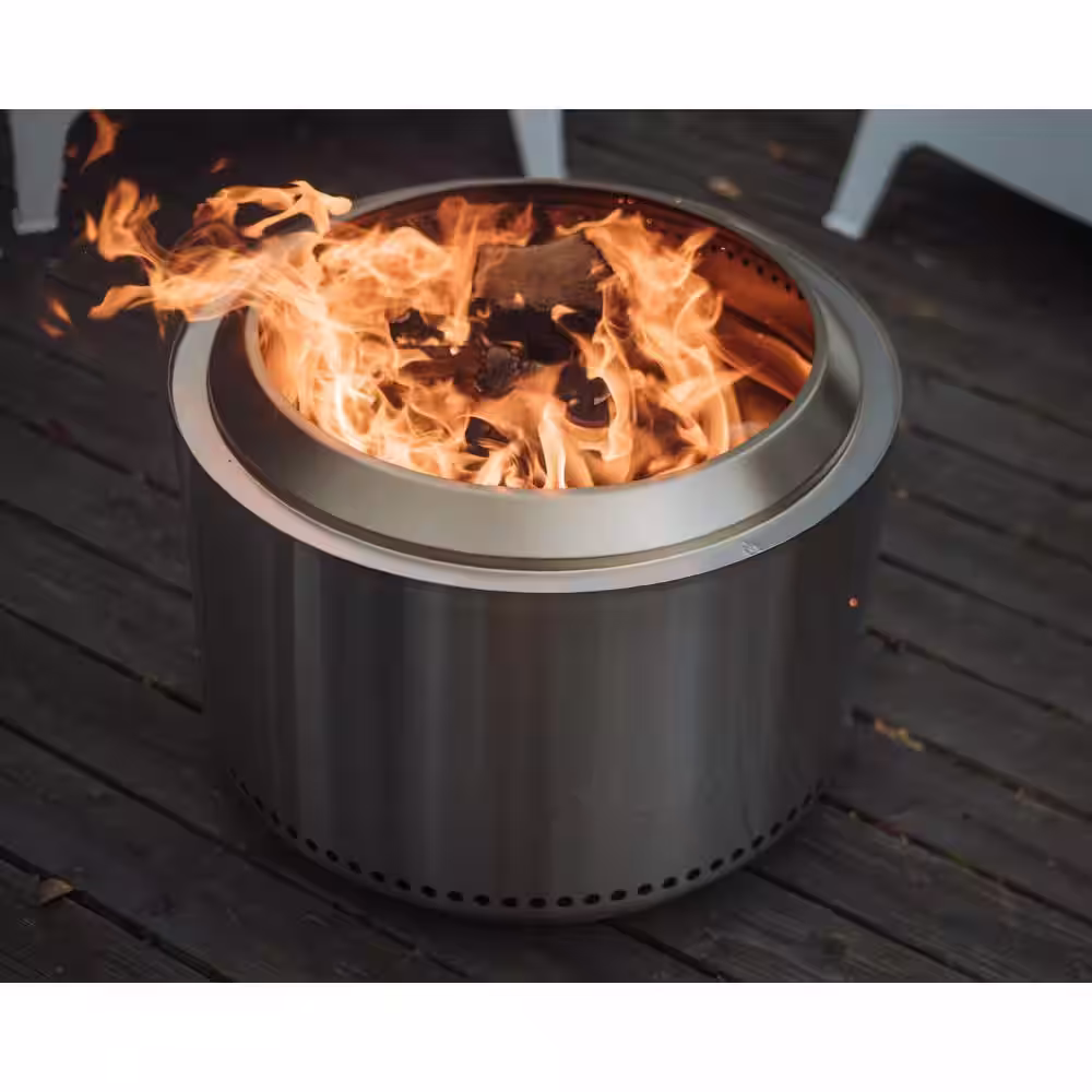 Solo Stove Yukon, Stand & Shelter 2.0 27 in. x 27 in. x 19.8 in. Outdoor Stainless Steel Wood Burning Fire Pit