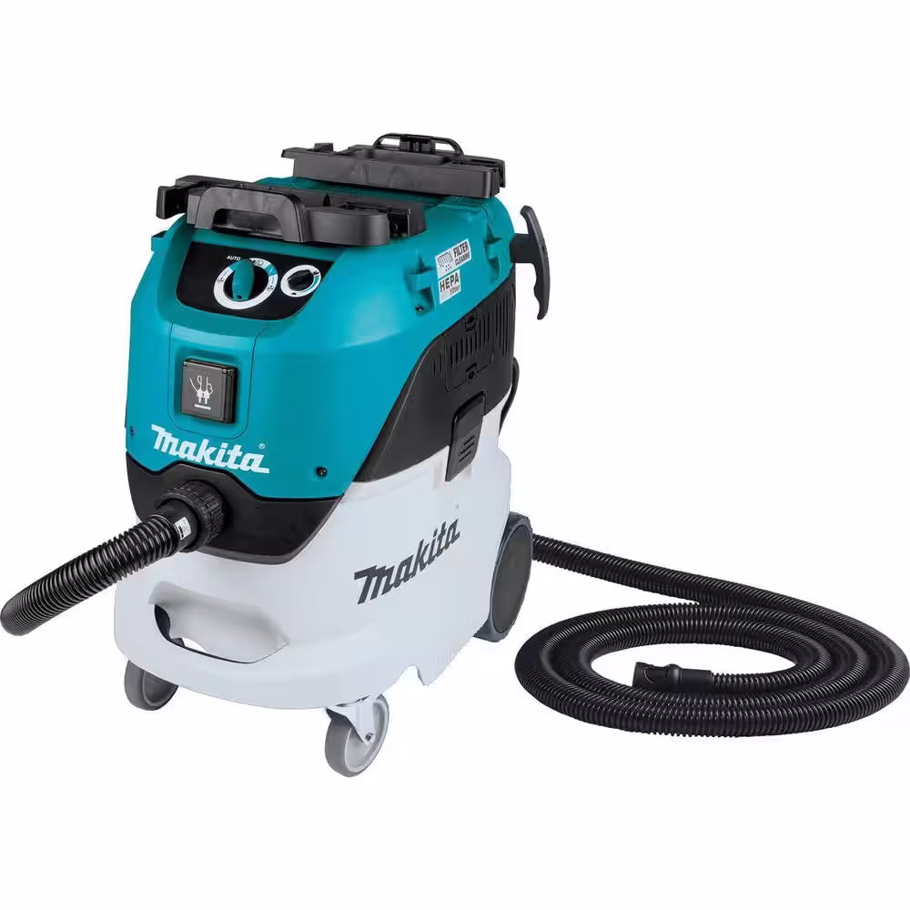 Makita 11 Gal. Wet/Dry HEPA Filter Dust Extractor/Vacuum with bonus 15.5 in. Medium Interlocking Tool Box