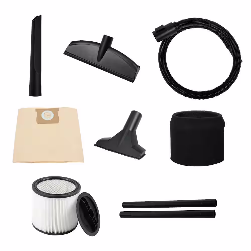 Husky 6 Gal. Stainless Steel Wet/Dry Vac with Filter, Hose, and Accessories