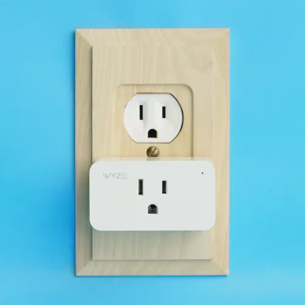 Wyze Smart Plug 2-Pack + Google Nest Mini (2nd Gen) Smart Speaker Chalk