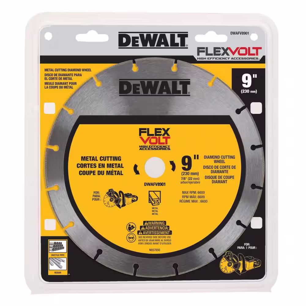 DEWALT 9 in. Diamond Metal Cutting Cut-Off Saw Blade