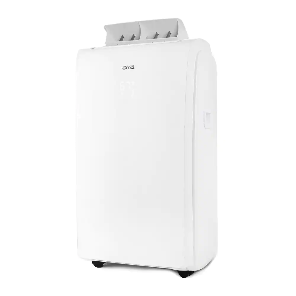 Commercial Cool 12,000 BTU Cool, 10,500 BTU Heat; 8,000 BTU Cooling (SACC/CEC), Portable 4-in-1 Air Conditioner, Double Motor, White