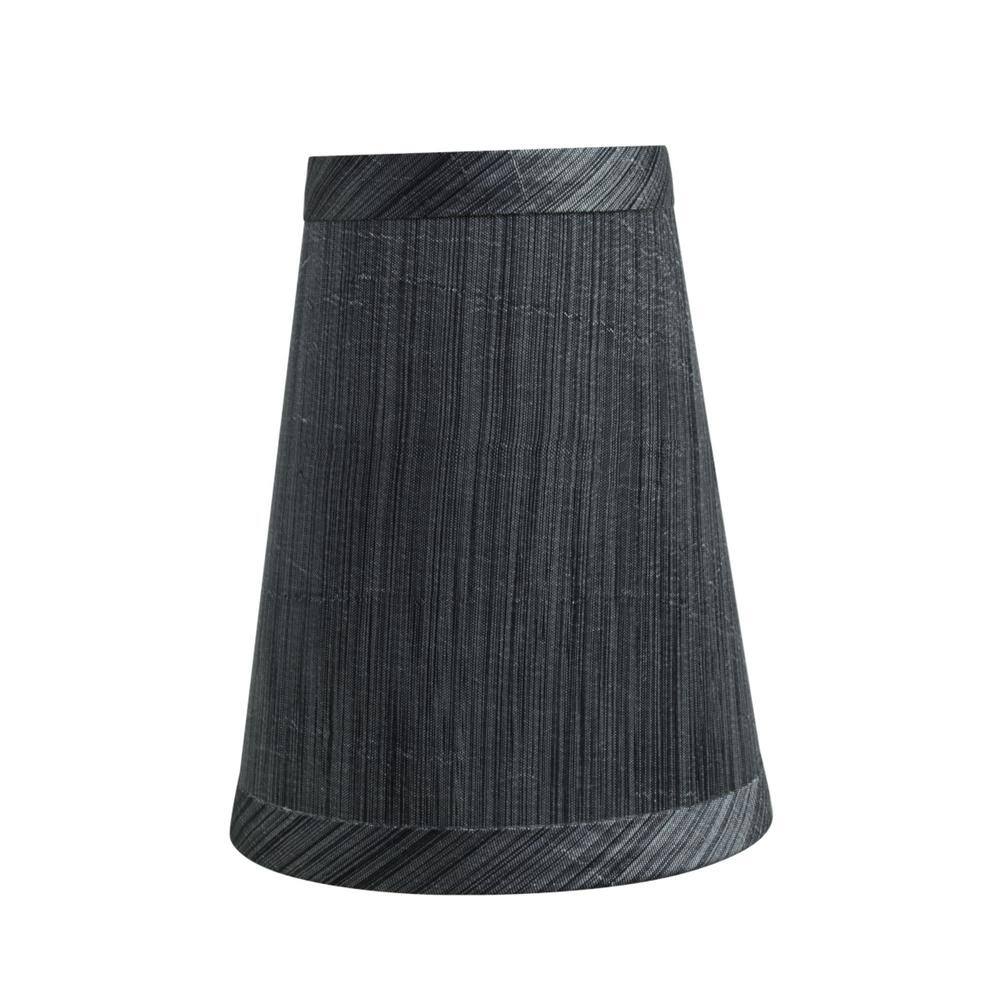 Aspen Creative Corporation 4 in. x 5 in. Grey and Black Hardback Empire Lamp Shade (9-Pack)