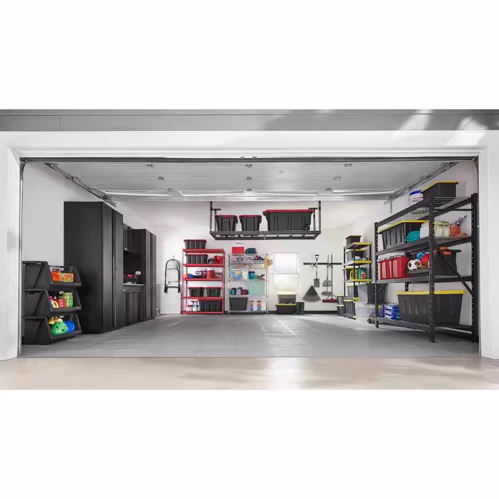 Husky 18.4 in. x 18.4 in. Gray Commercial PVC Garage Flooring Trim Kit