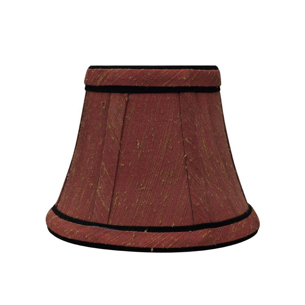 Aspen Creative Corporation 5 in. x 4 in. Rust and Black Accent Bell Lamp Shade (5-Pack)