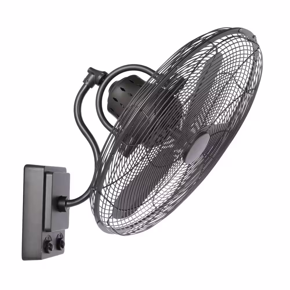Home Decorators Collection Bentley III 22 in. Indoor/Outdoor Natural Iron Oscillating Wall Fan