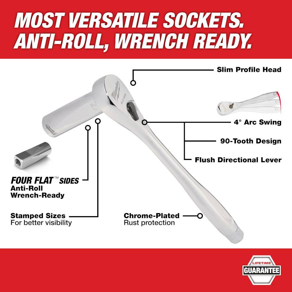 Milwaukee 3/8 in. Drive SAE/Metric Ratchet and Socket Mechanics Tool Set with Pliers Kit and Screwdriver Set (69-Piece)