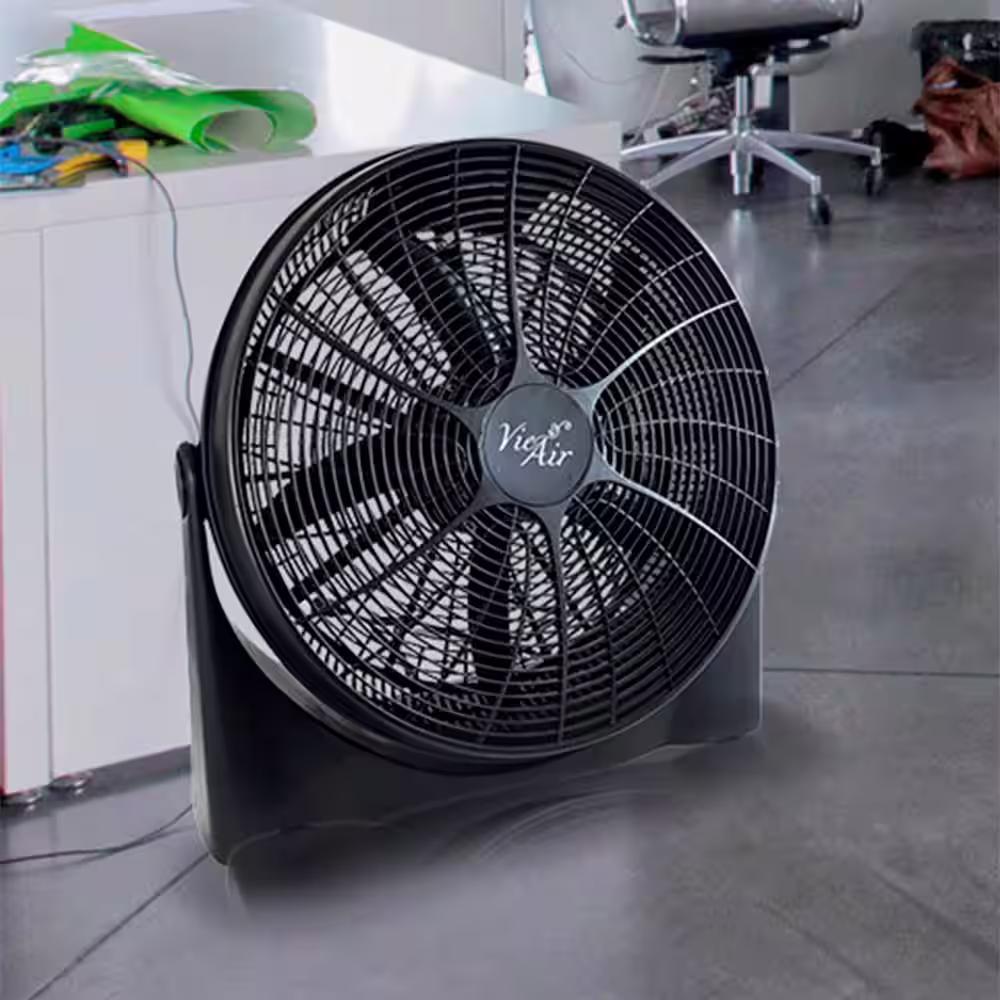 None 20 in. 3-Speed Ultra Lightweight High-Velocity Turbo Floor Fan with 5 Blades and Tilting Head