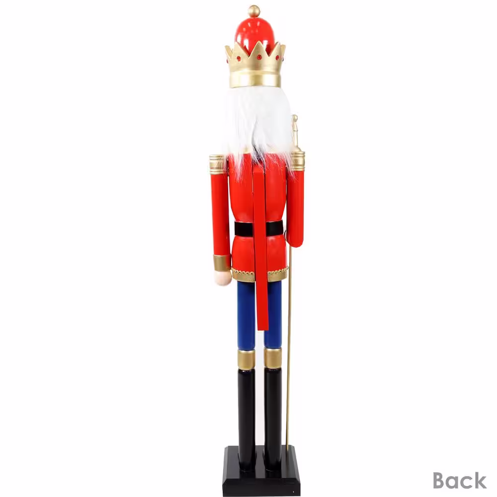 Sunnydaze Decor 48 in. Sunnydaze Arnold the Strong Indoor Christmas Nutcracker Statue - Red