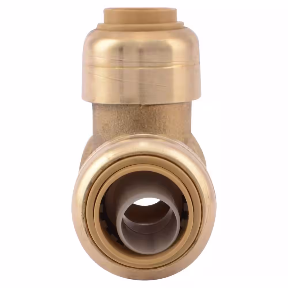 SharkBite 1/2 in. x 1/2 in. x 3/8 in. Push-to-Connect Brass Reducing Tee Fitting