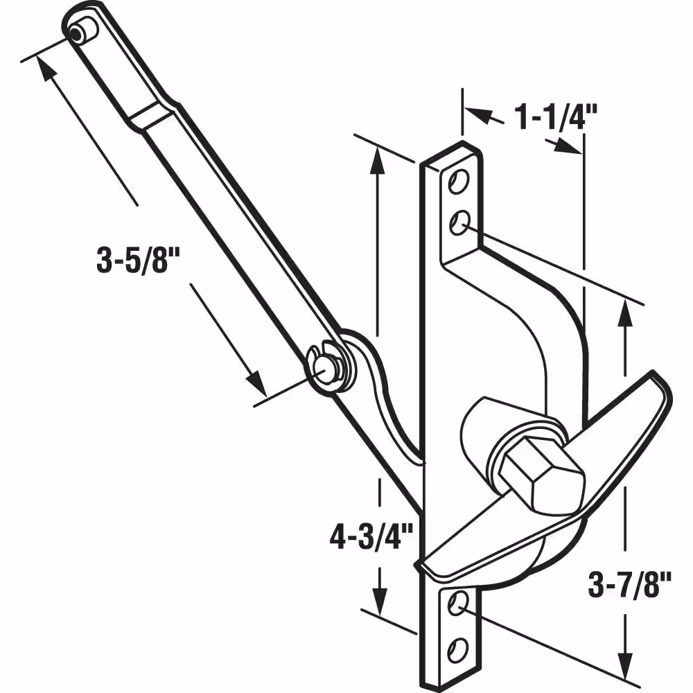 Prime-Line Louver and Jalousie Window Operator with 3-5/8 in. Offset Link Arm