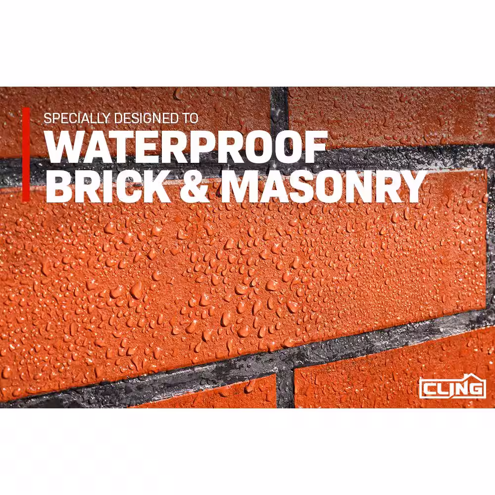 Ghostshield Cling Waterproofing Brick & Masonry Sealer Gel (1 Quart) Clear Waterproofing Sealer for Concrete, Brick and Masonry