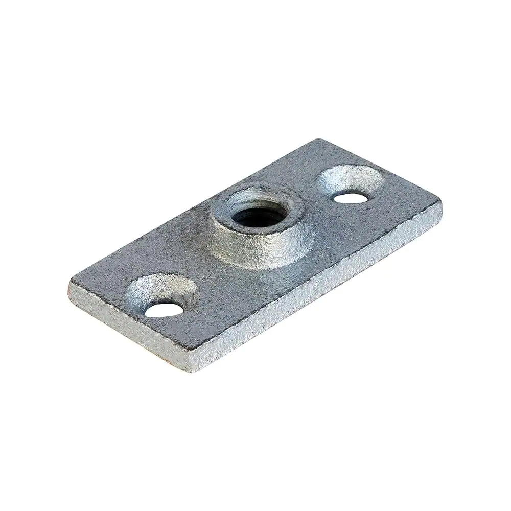 The Plumber's Choice Rod Hanger Plate in Galvanized Iron for 0 .5 in. Threaded Rod