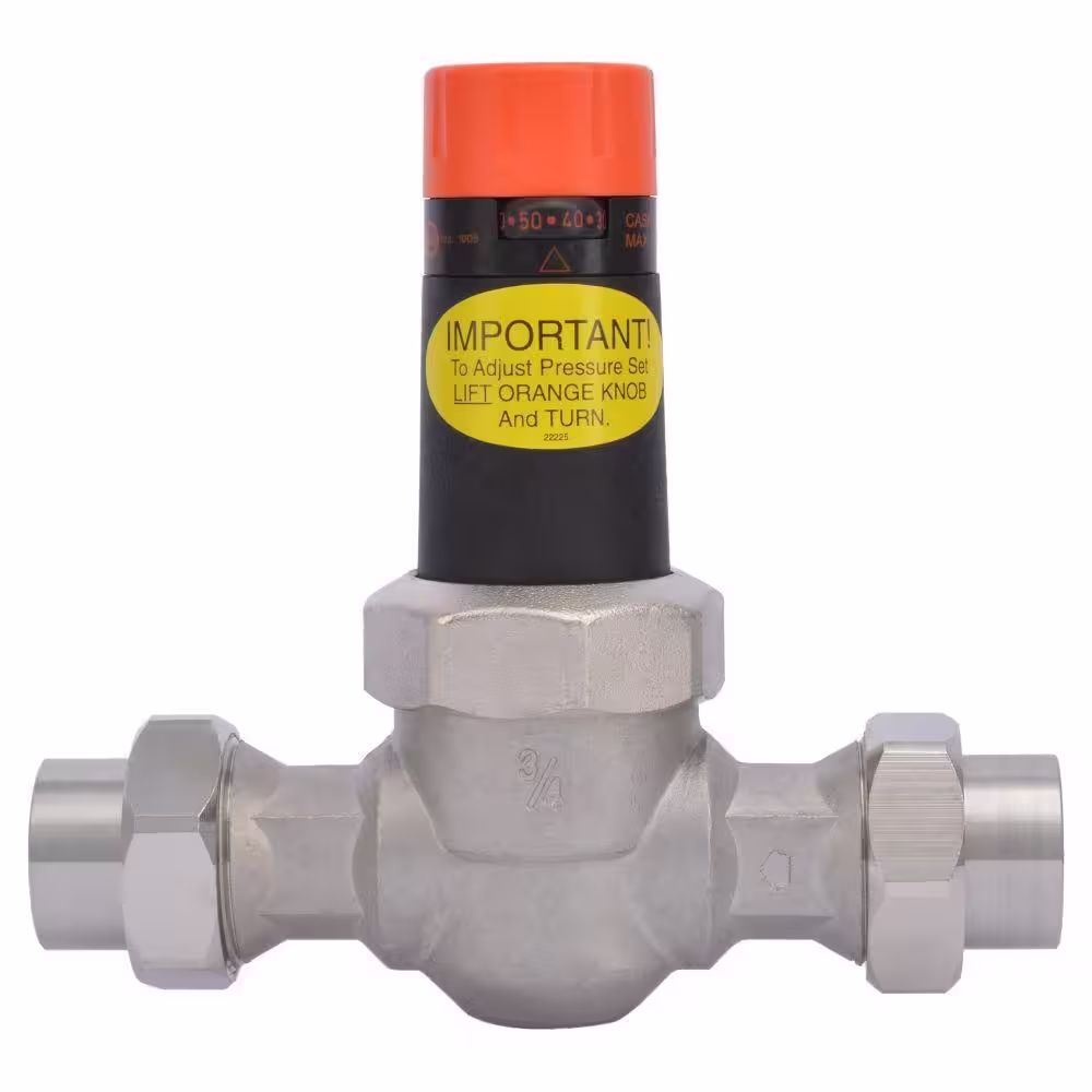 Cash Acme 3/4 in. Stainless Steel Double Union NPT Pressure Regulating Valve