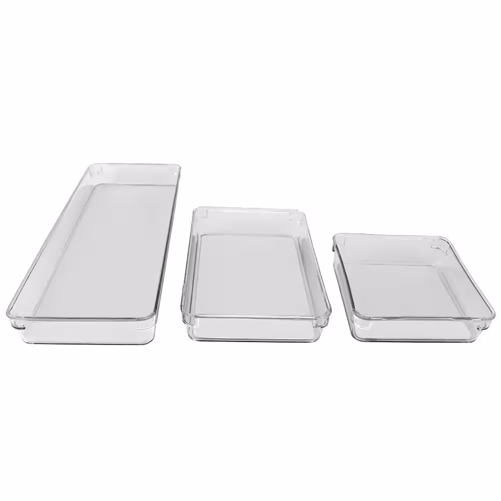 Home Basics 1.75 in H x 6.25 in W x 15.75 in D Plastic Drawer Organizer