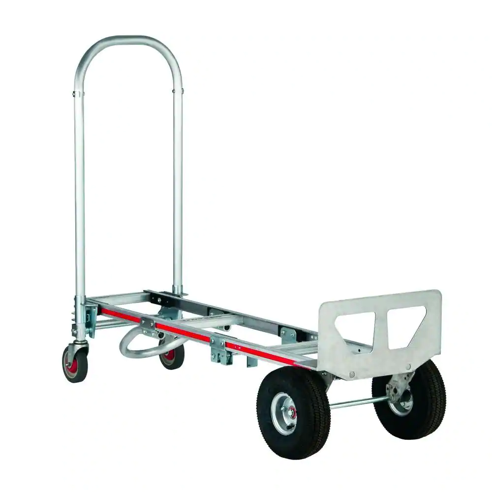 Magliner 1,000 lb. Capacity Gemini Sr. Convertible Aluminum Modular Hand Truck with Pneumatic Wheels