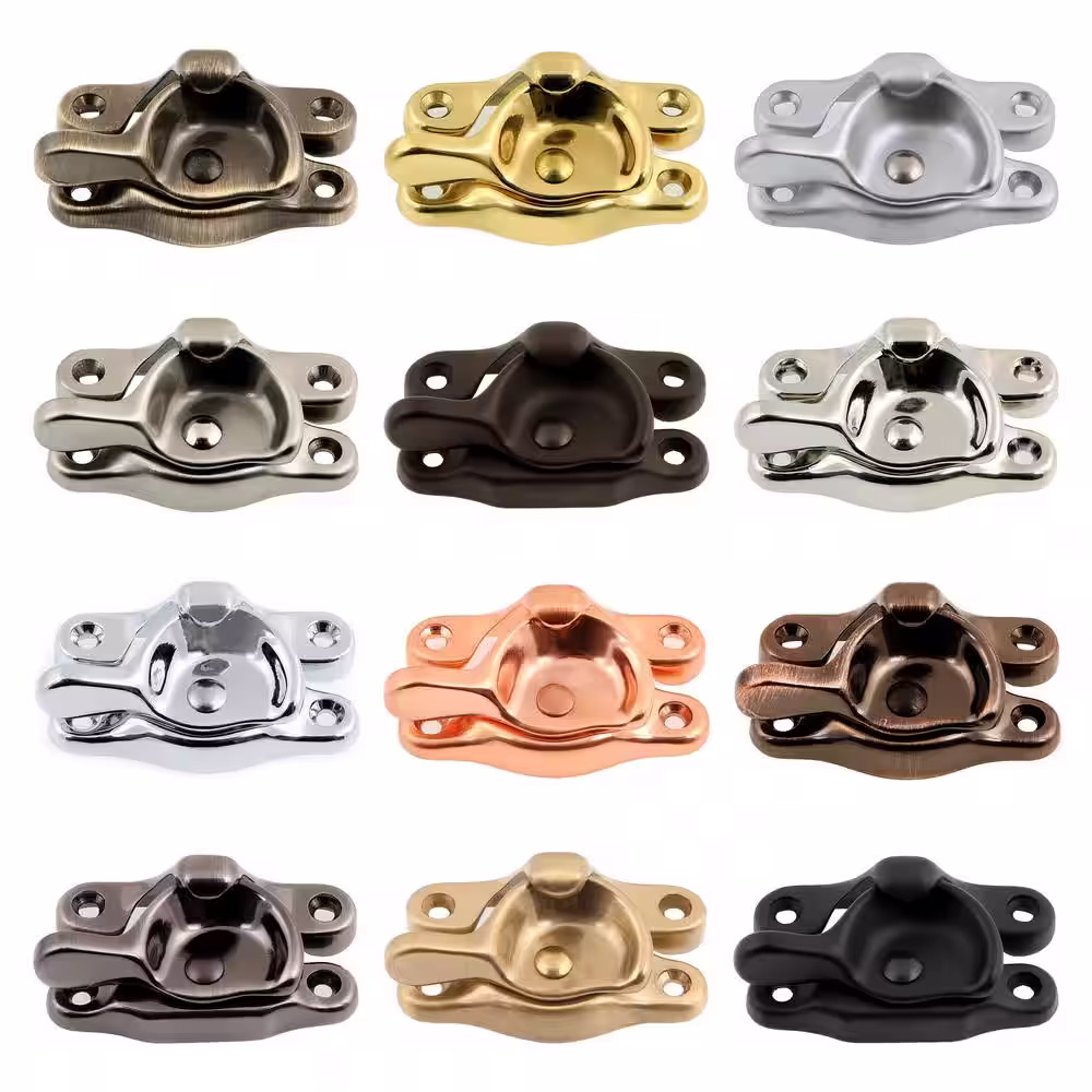 idh by St. Simons Polished Solid Brass Small Window Sash Lock