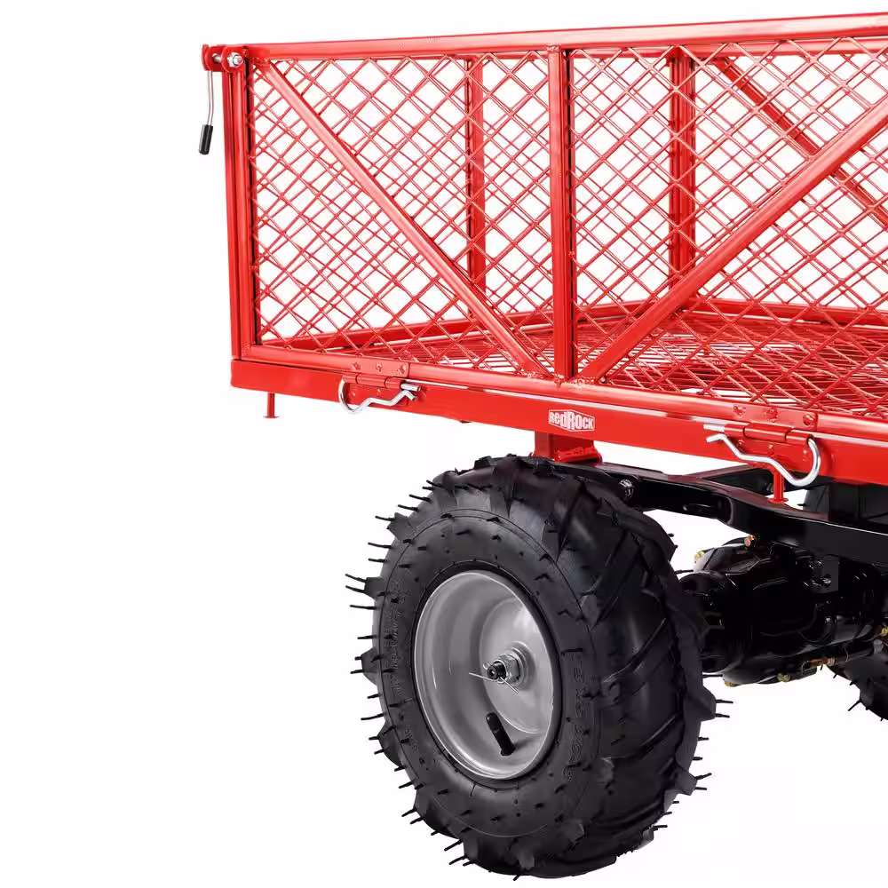 Merax 6 cu. ft. 500W Powered Stencil Truck Wheelbarrow with 48-Volt 28Ah AGM Battery and Charger