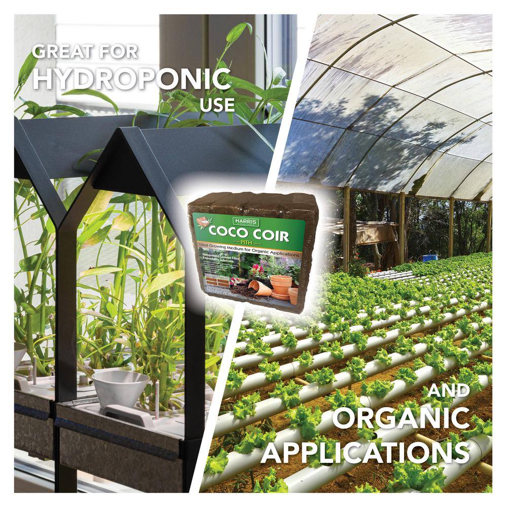 Harris 9 Gal. Expanding Coco Coir Pith (4 Brick pack) & 4 Qt. Premium Orchid Potting Mix