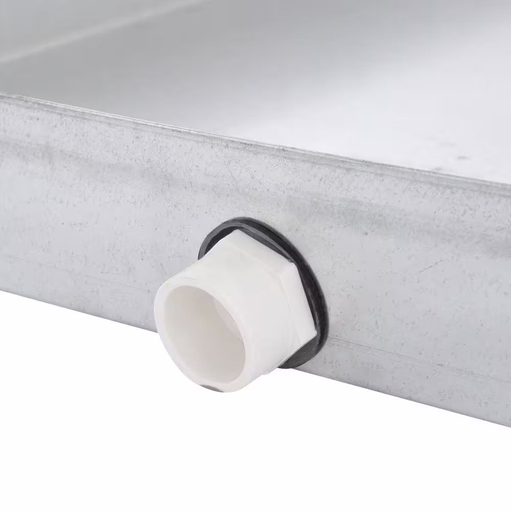 Master Flow 24 in. x 36 in. Drain Pan with PVC Connector - 26 Gauge