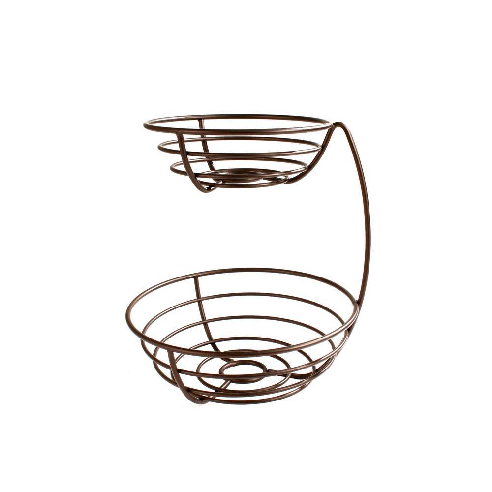 Spectrum Euro 12.5 in. x 11 in. x 11.75 in. Steel Arched 2-Tier Server in Bronze