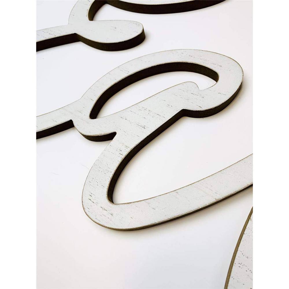 None Eat Whitewashed Cutout Wood Wall Decorative Sign