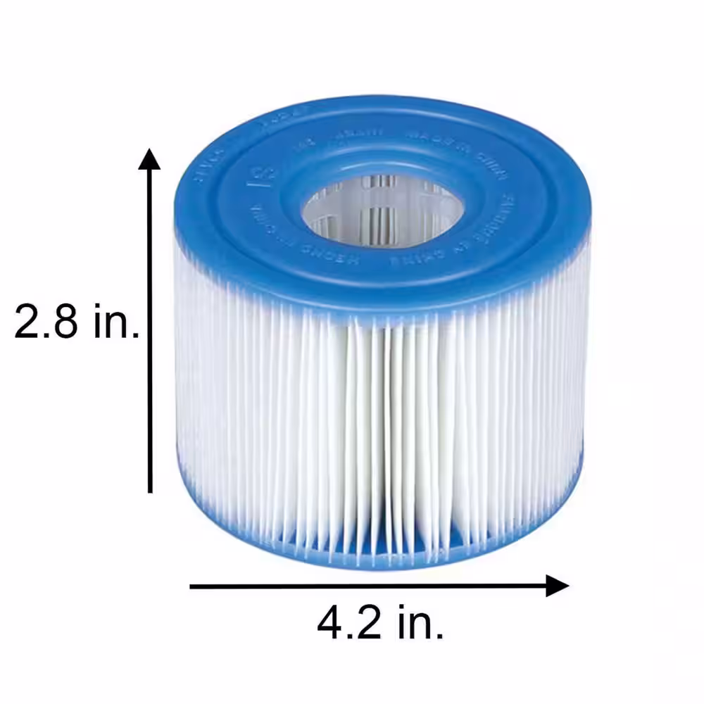 None PureSpa Plus 6-Person Inflatable Bubble Jet Hot Tub and Replacement Filters (8 Pack)