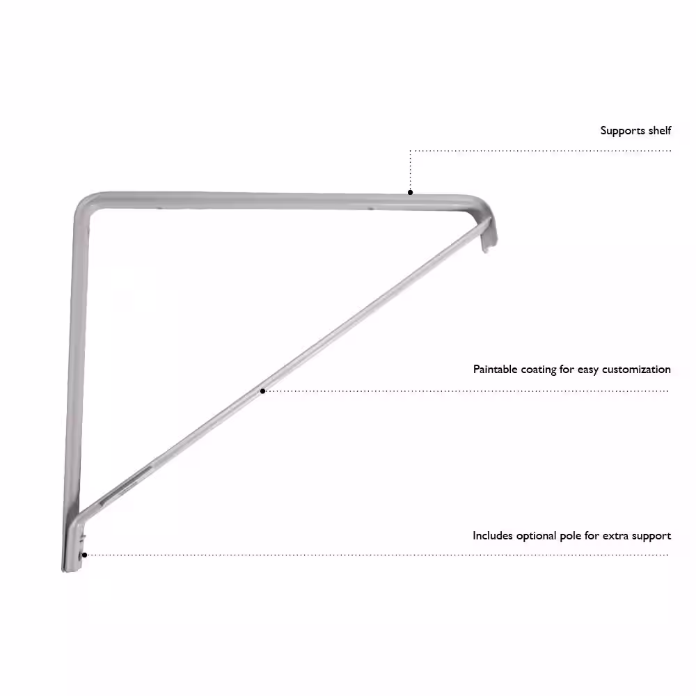 Design House 11 in. x 11 in. White Heavy-Duty Steel Shelf Bracket (3-Pack)