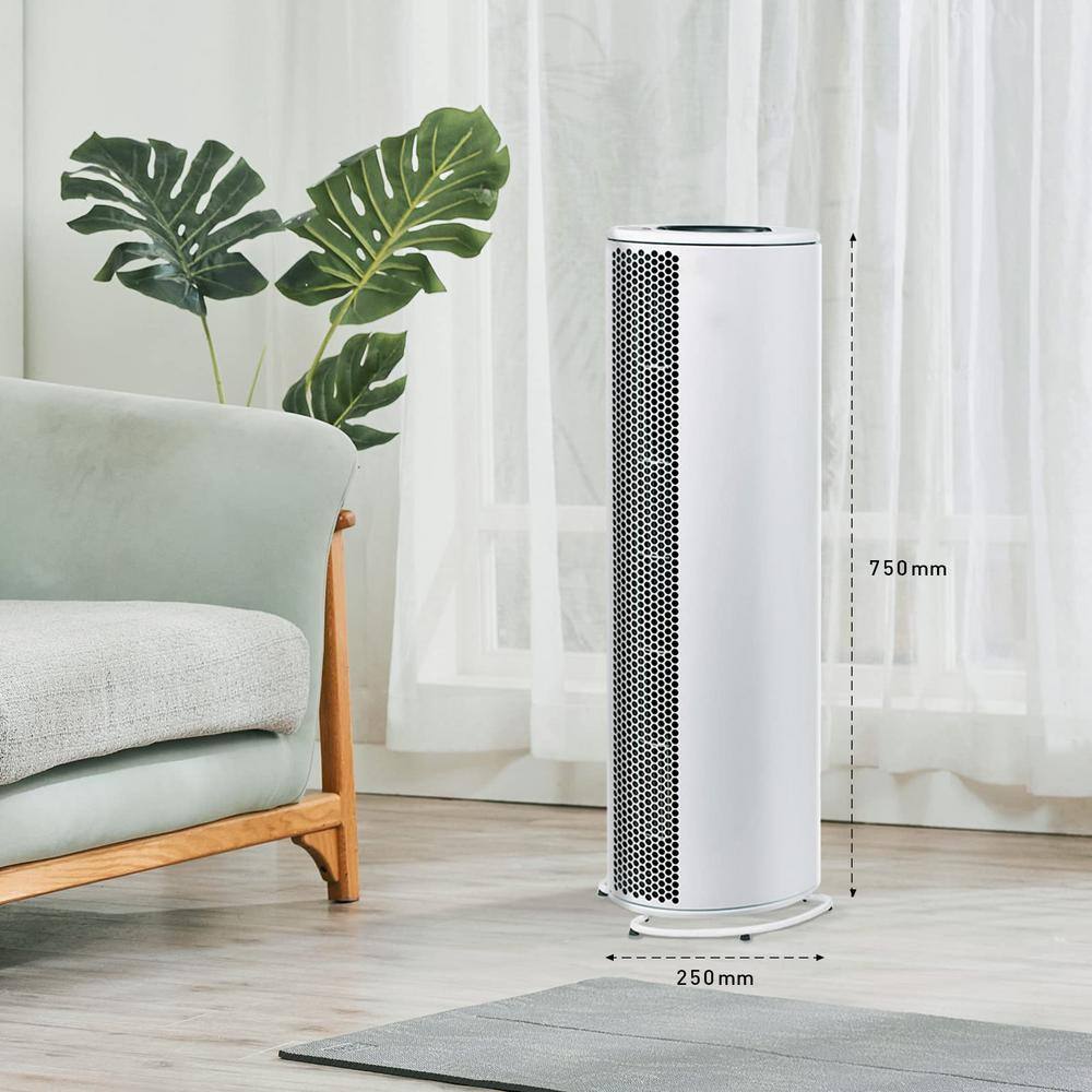 Edendirect 323 Sq. Ft. Electrostatic Personal Air Purifier, Air Scrubber in White with Smart, Activated Carbon Sheet, 170 CFM CADR