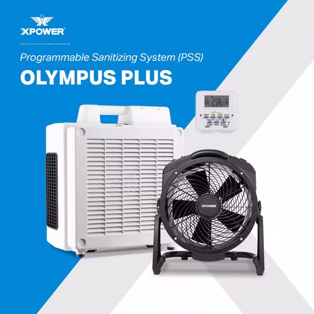 XPOWER Olympus PLUS Programmable Sanitizing System, Automatic Overnight Indoor Air Quality Solution, HEPA Air Purifier