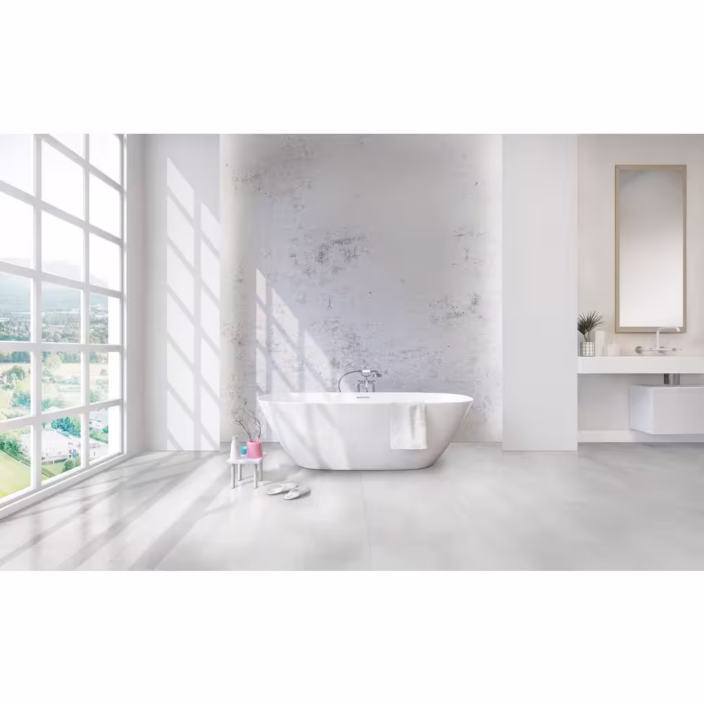 MSI Metallic White 12 in. x 24 in. Matte Ceramic Floor and Wall Tile (19.38 sq. ft./Case)