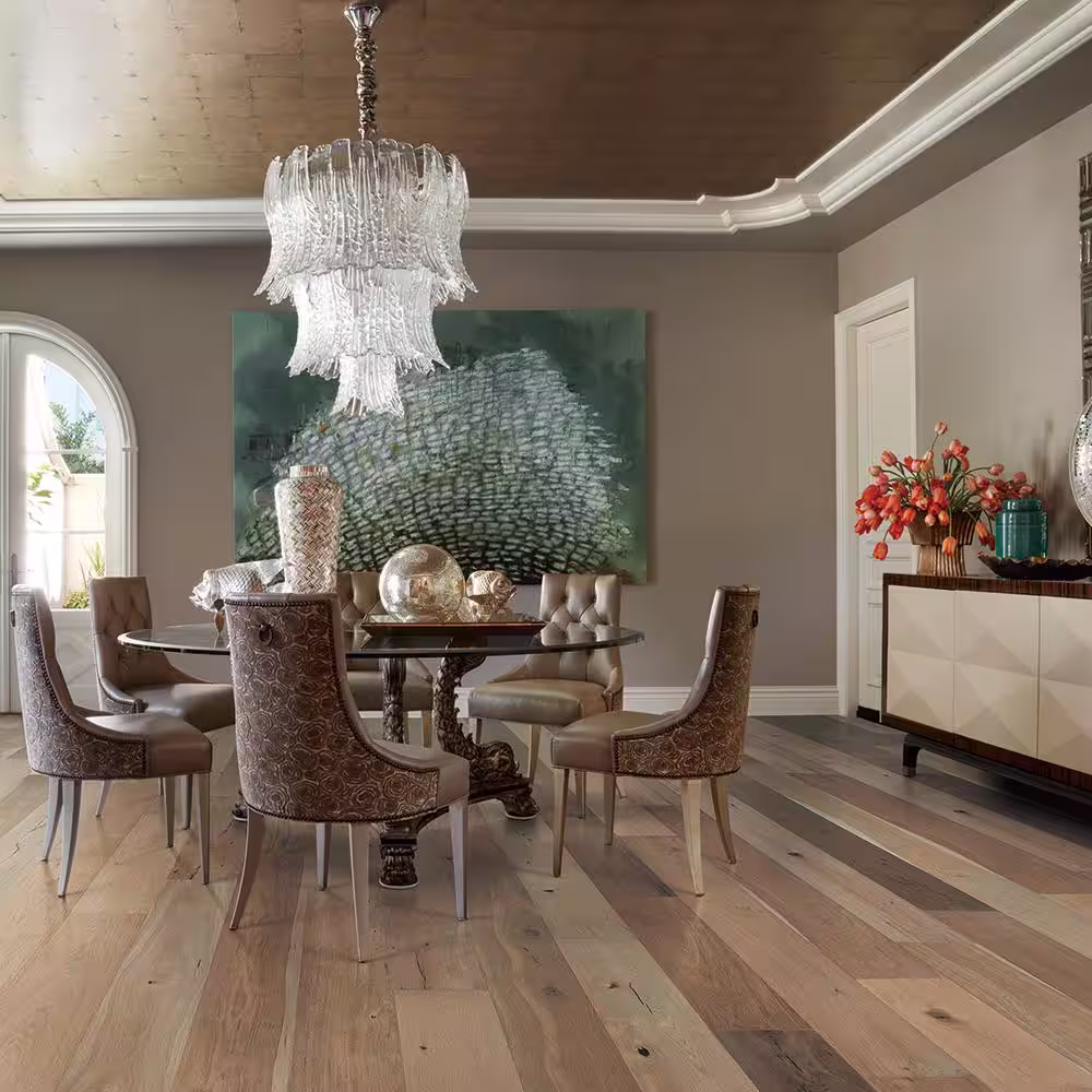 Malibu Wide Plank Silver Sands French Oak 1/2 in. T x 7.5 in. W Water Resistant Wirebrushed Engineered Hardwood Flooring (23.4 sqft/case)