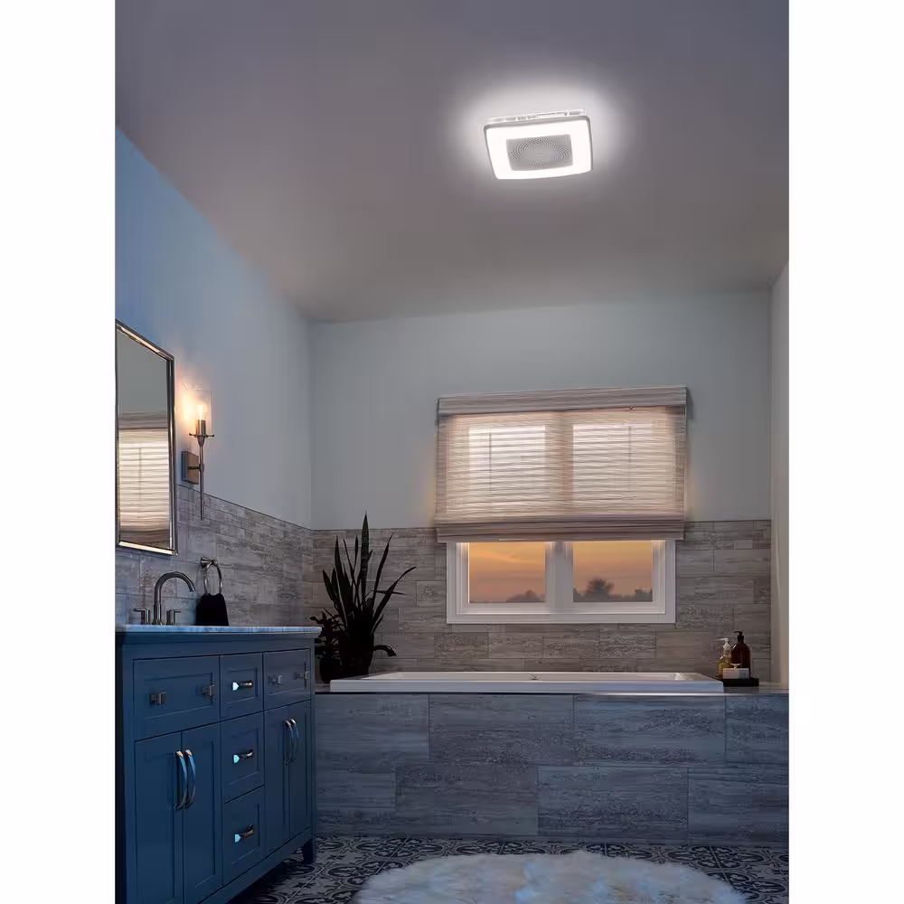 Broan-NuTone Sensonic Series 110 CFM Ceiling Bathroom Exhaust Fan with Speaker and Bluetooth Wireless Technology