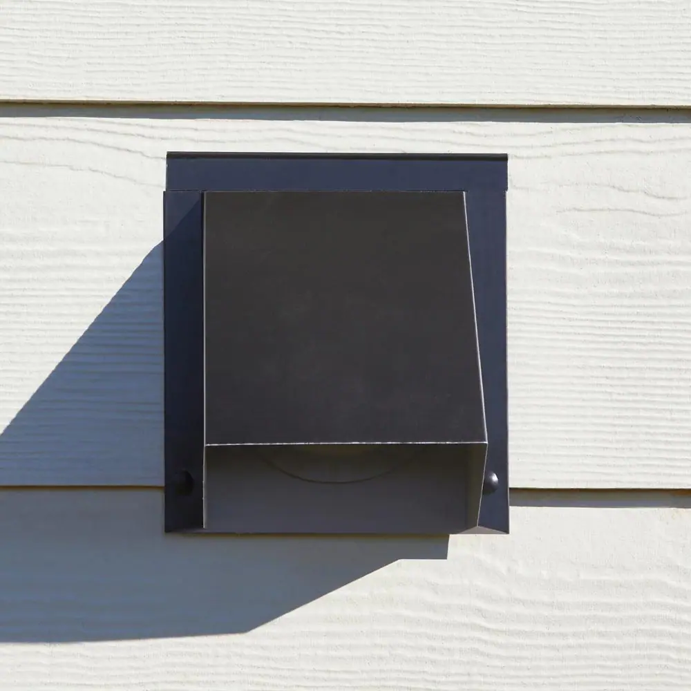 Master Flow 4 in. Round Wall Vent in Black