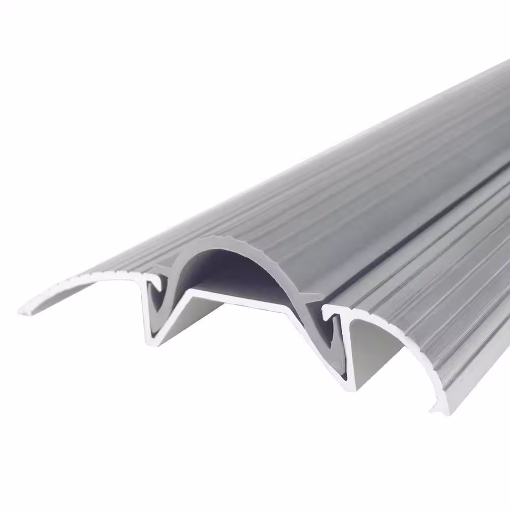 M-D Building Products 3 in. x 3/4 in. x 36 in. Silver Aluminum and Vinyl Economy Low-Profile Threshold