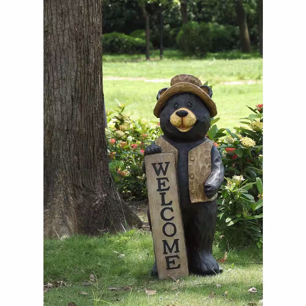Hi-Line Gift Bear Standing Welcome Sign