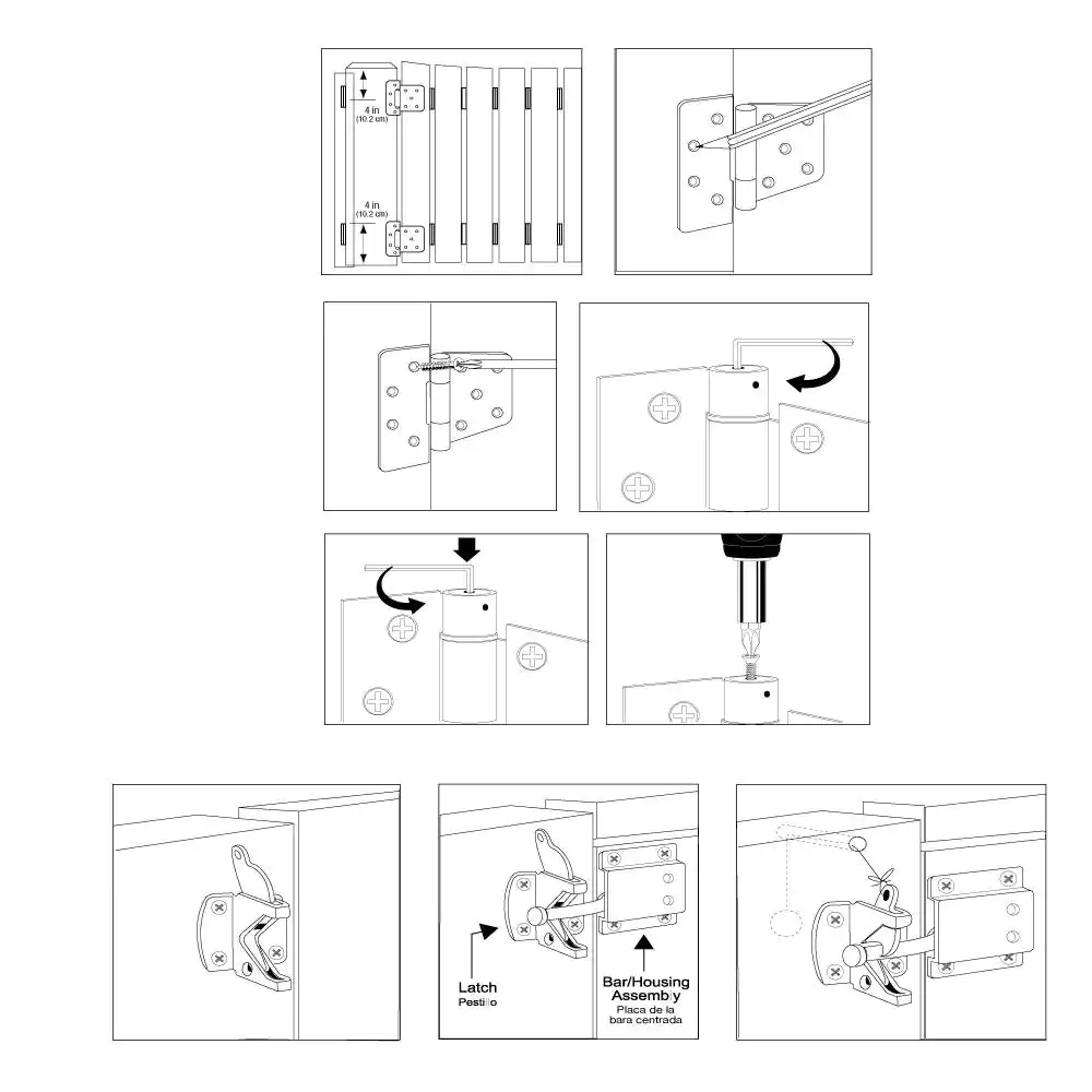 Everbilt Black Self-Closing Gate Kit